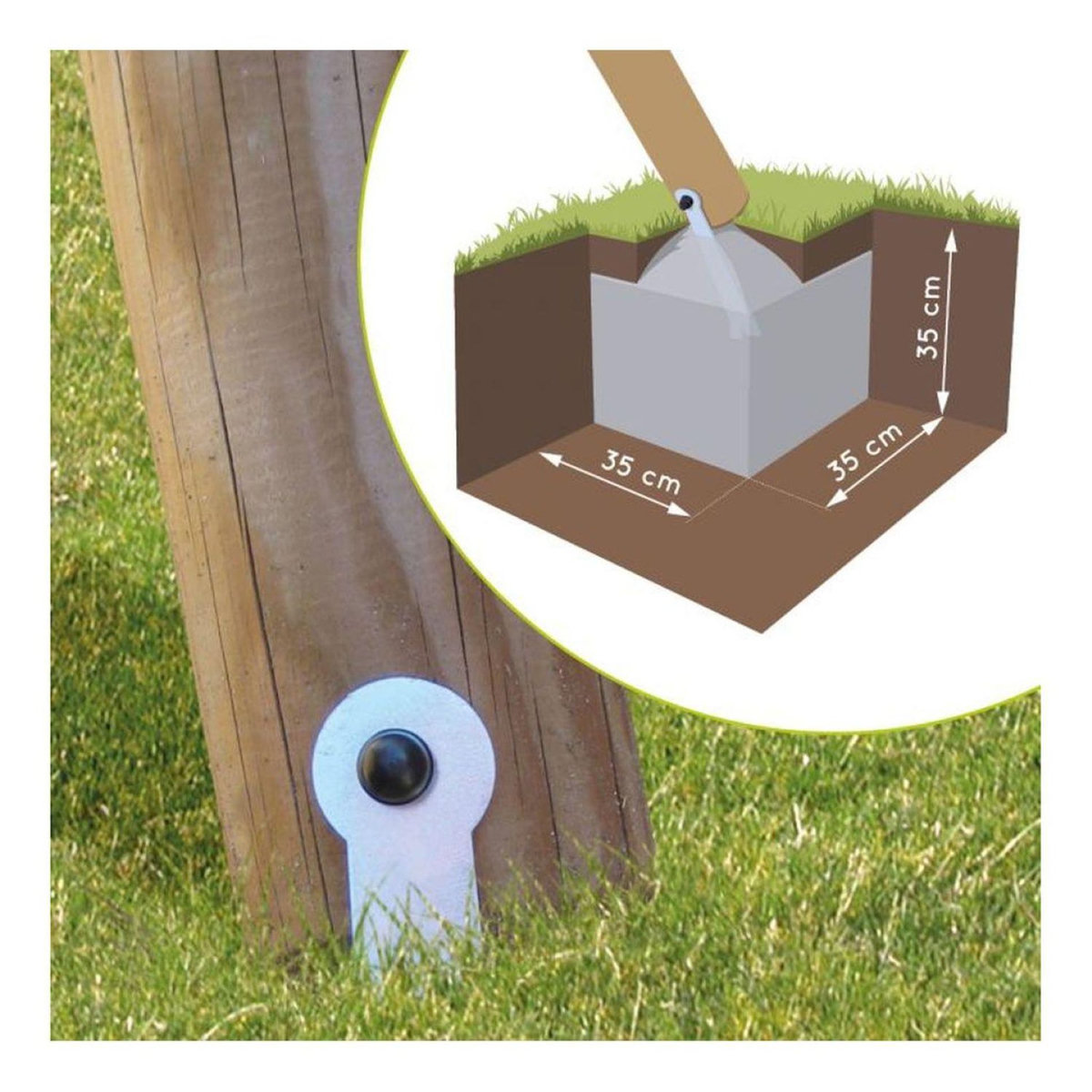 Soulet Portique balançoire -  Bois - H2,20m - GABIN