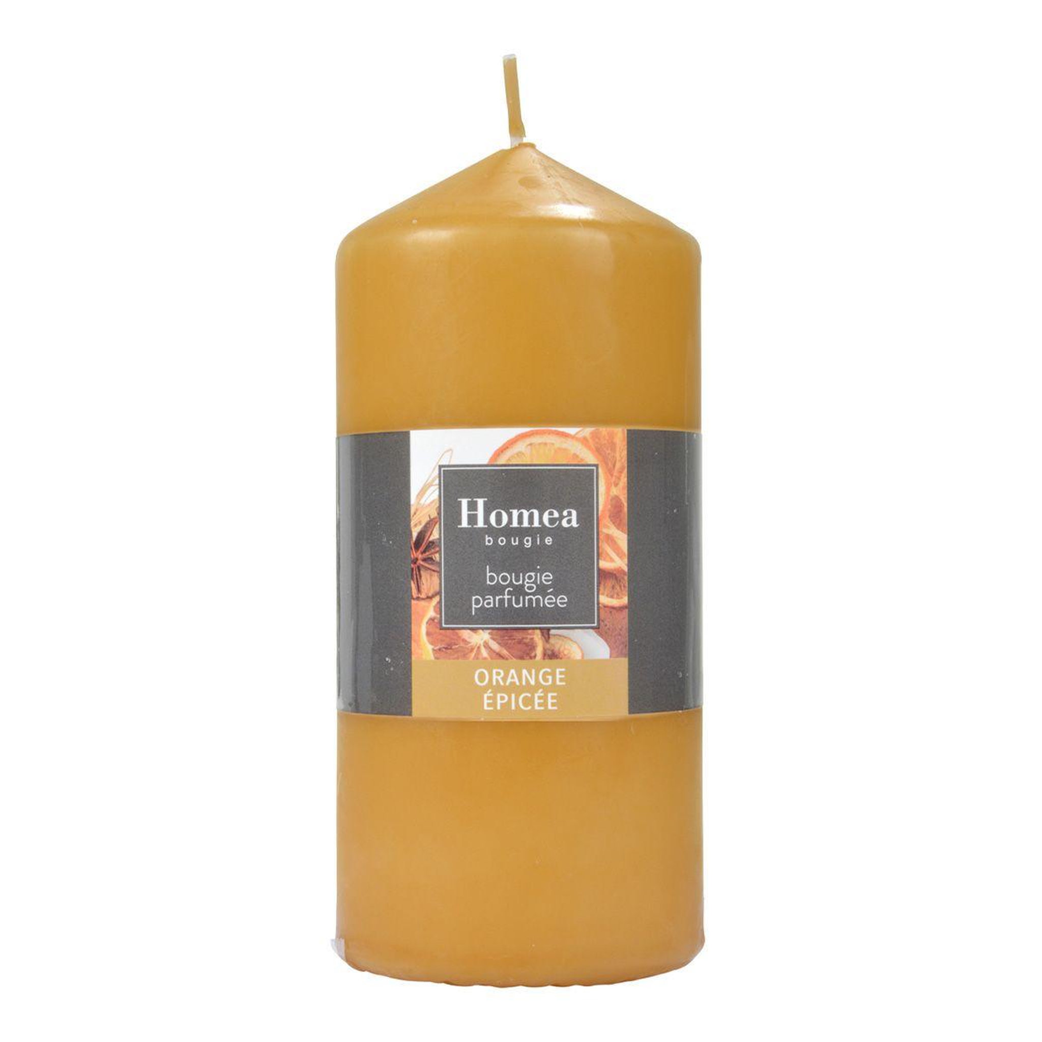 HOMEA Bougie pilier  essentiel ii  15cm orange epicée