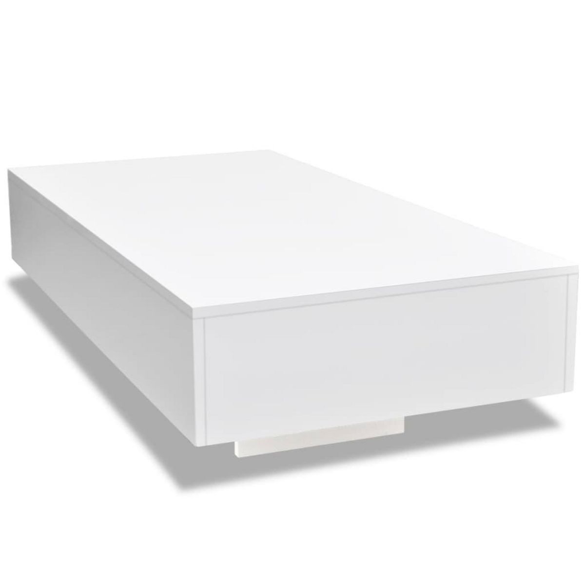 VIDAXL Table basse blanc brillant