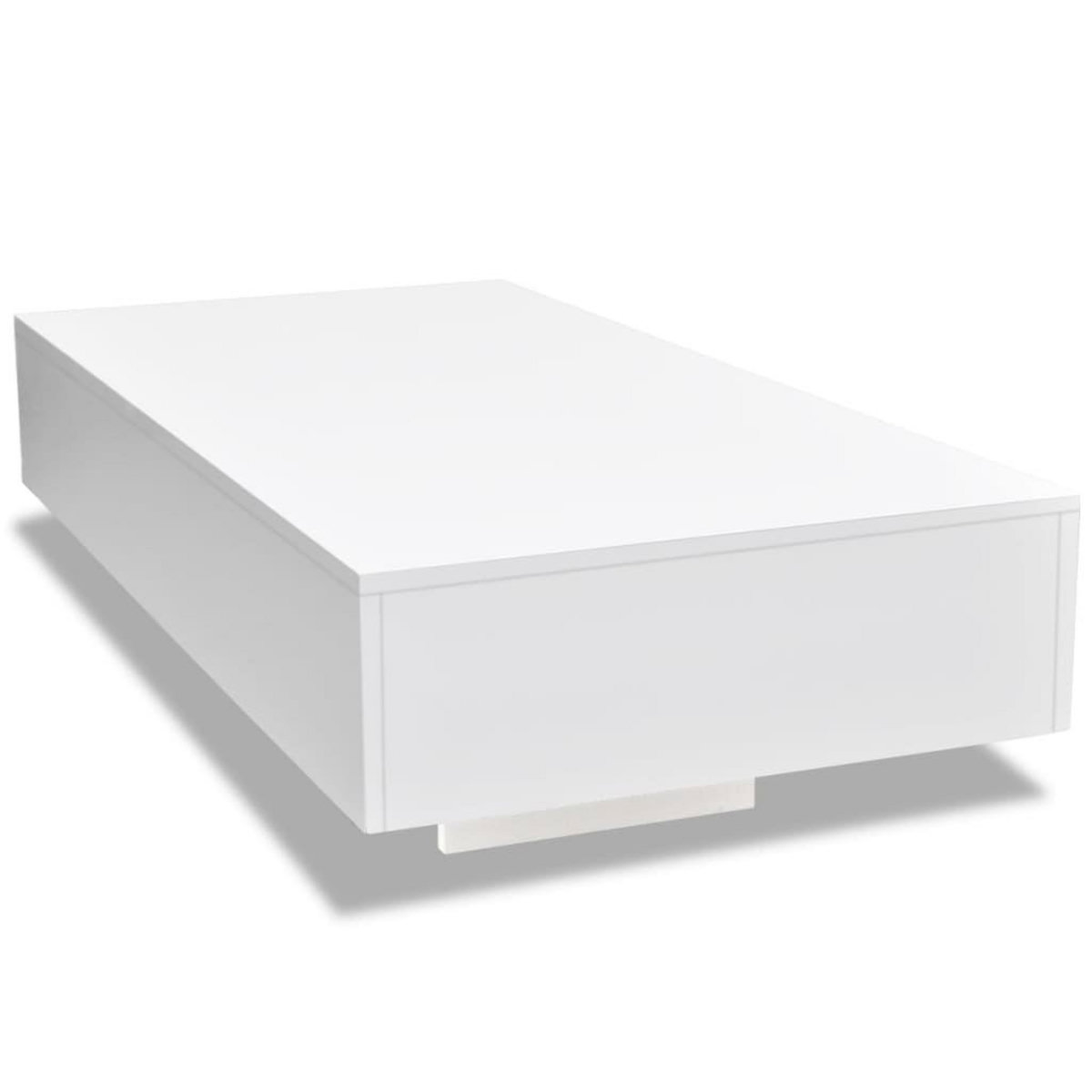 VIDAXL Table basse blanc brillant