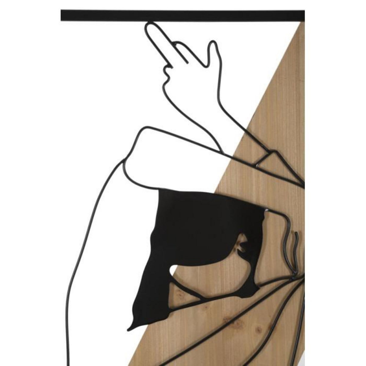 Paris Prix Décoration Murale Encadrée  Strip  90cm Noir & Naturel
