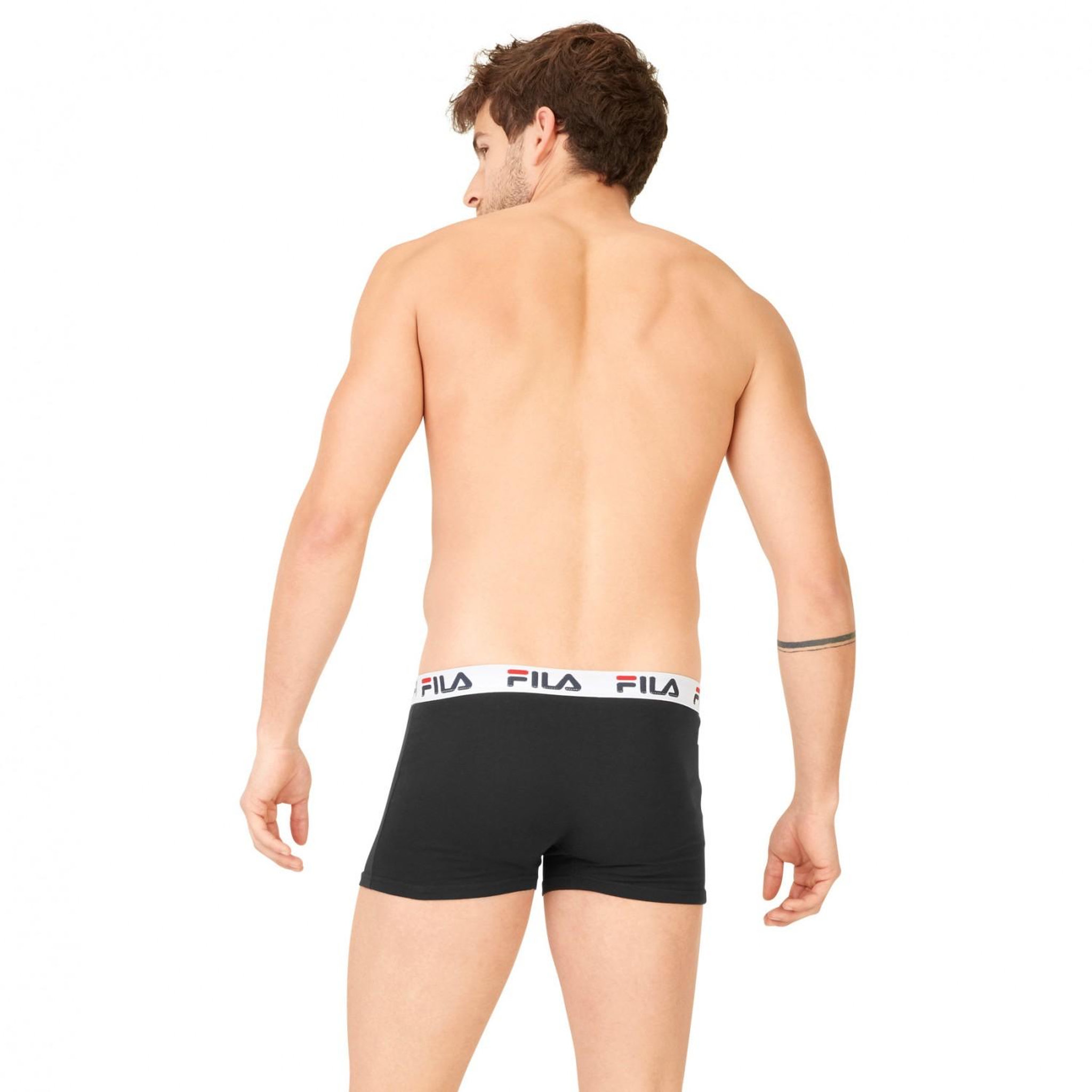Voir la diapositive 4 : FILA Lot de 4 boxers coton homme fu5016 uni