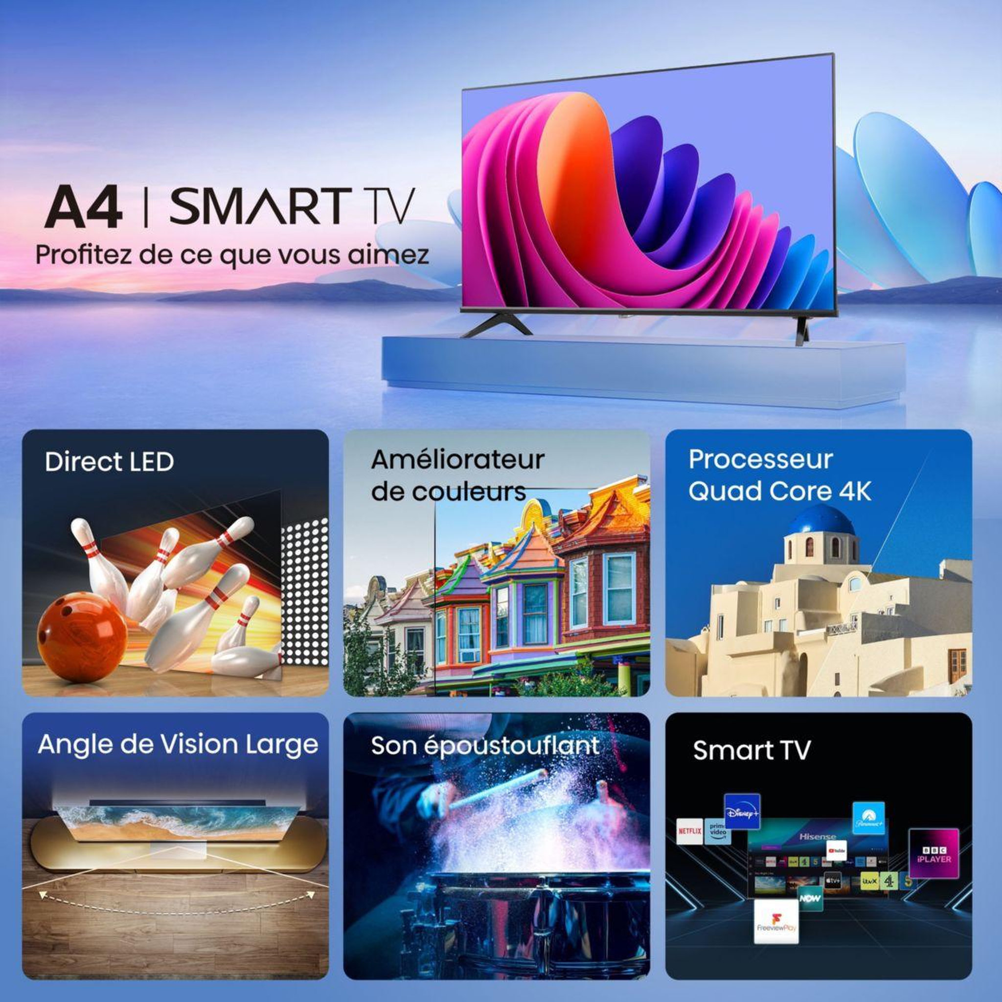 Voir la diapositive 3 : Hisense TV LED 32A49Q 2025 (80cm)