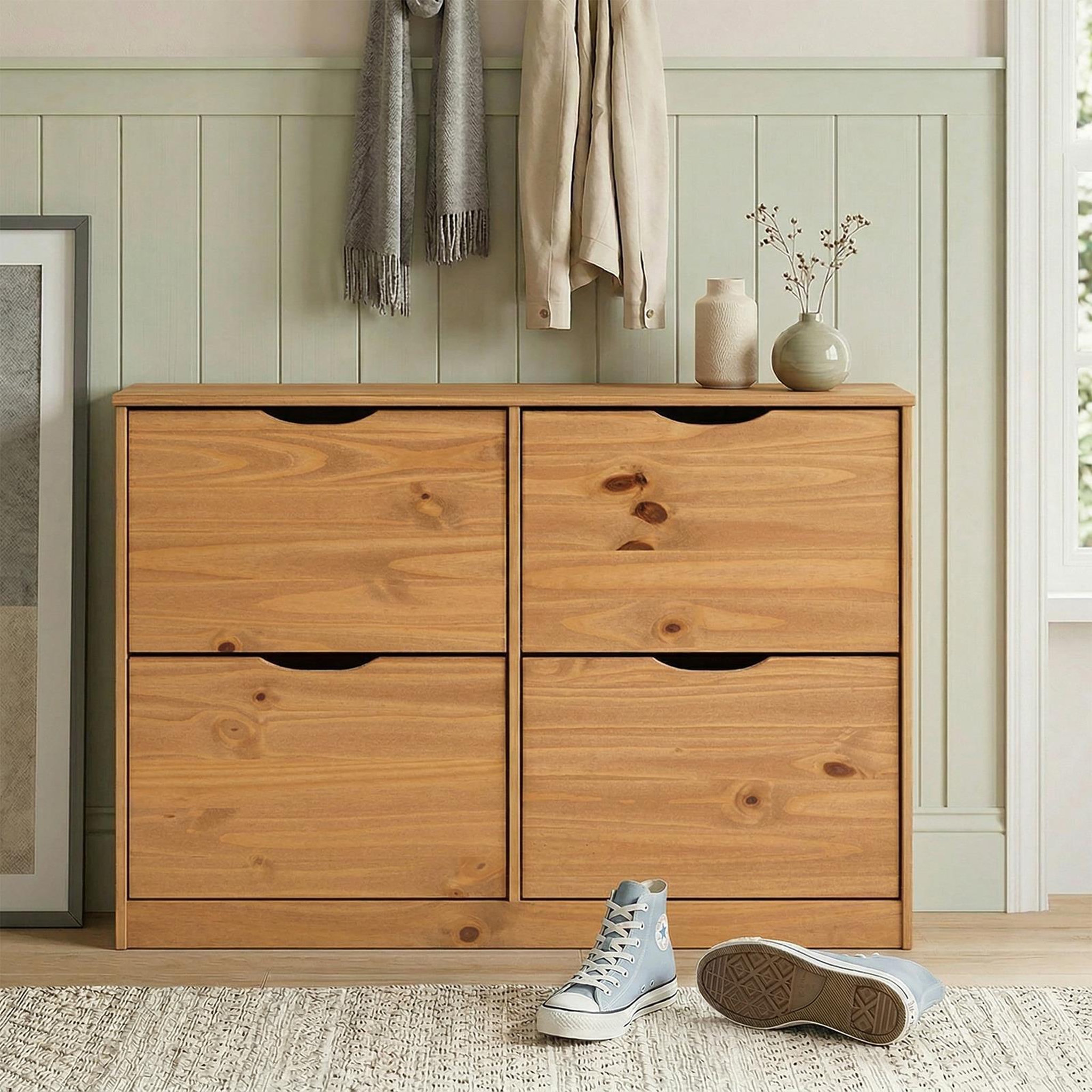 Voir la diapositive 2 : IDIMEX Meuble à chaussures en pin BASIL
