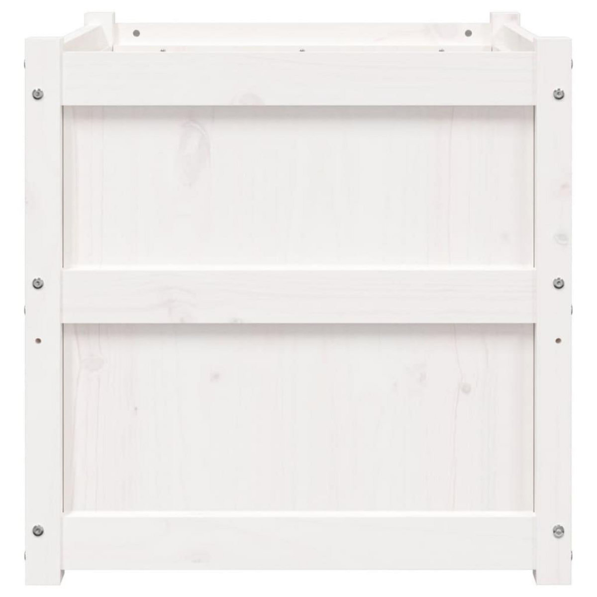 VIDAXL Jardiniere blanc 60x60x60 cm bois de pin massif