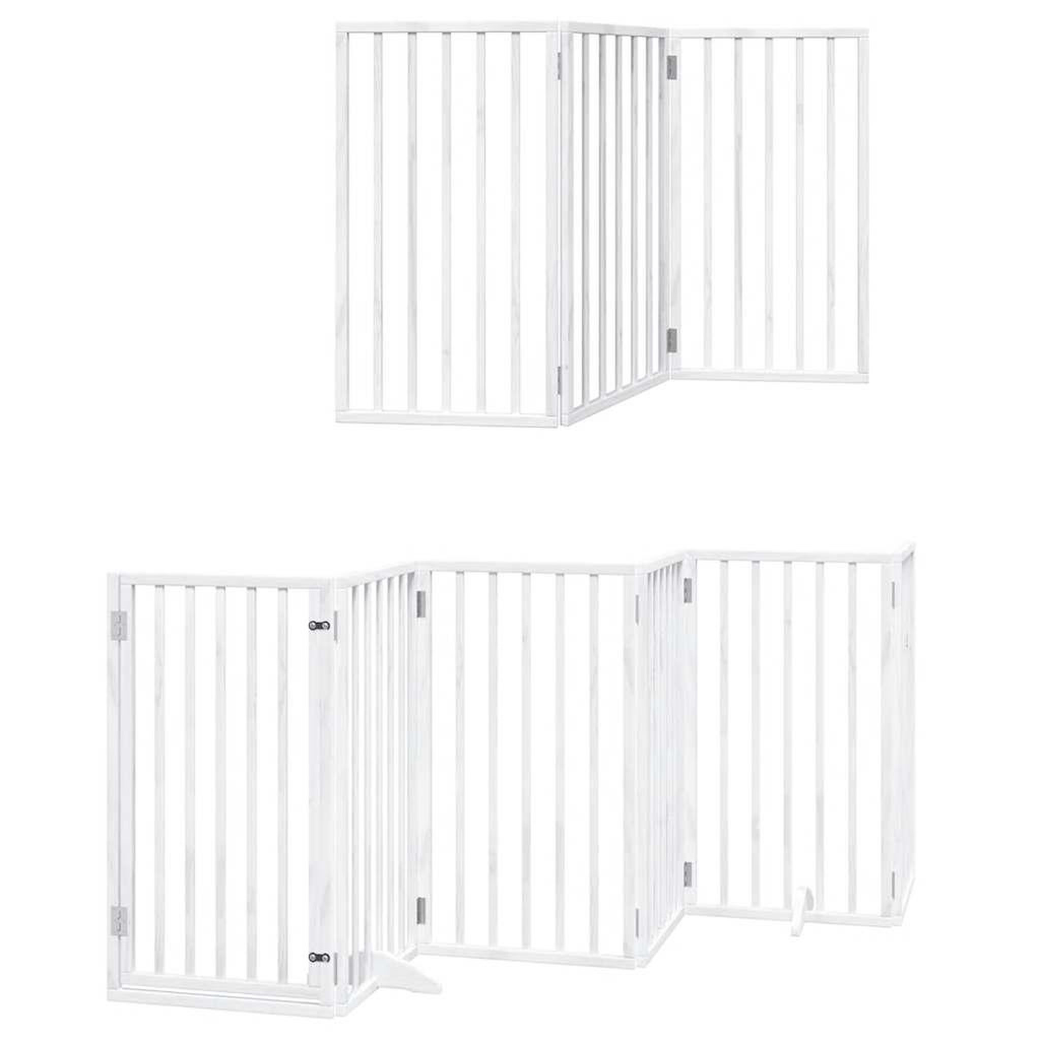 Voir la diapositive 3 : VIDAXL Barriere pour chien porte pliable 15 panneaux bois de peuplier