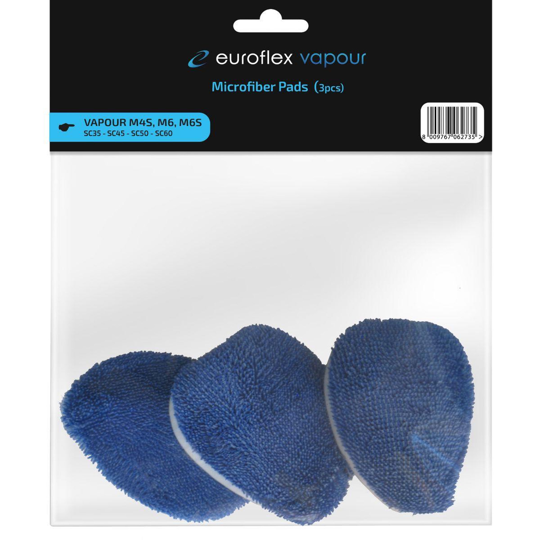 Euroflex Lingettes et serpillères microfibre lavables x3 balai vapeur m6
