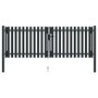Voir la diapositive 3 : VIDAXL Portail de cloture a double porte Acier 306x125 cm Anthracite