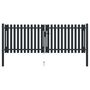 Voir la diapositive 3 : VIDAXL Portail de cloture a double porte Acier 306x125 cm Anthracite