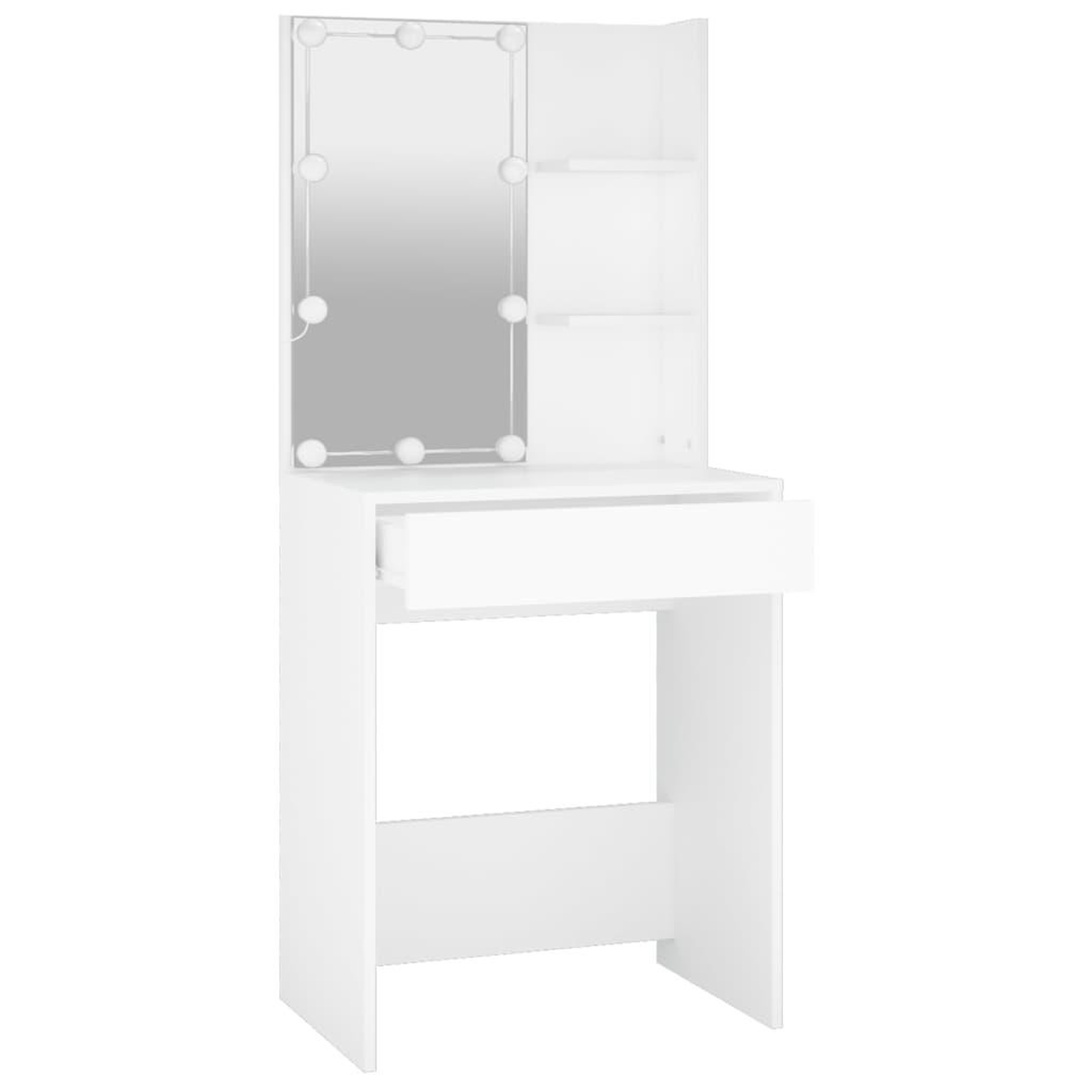 Voir la diapositive 4 : VIDAXL Coiffeuse avec LED blanc 60x40x140 cm