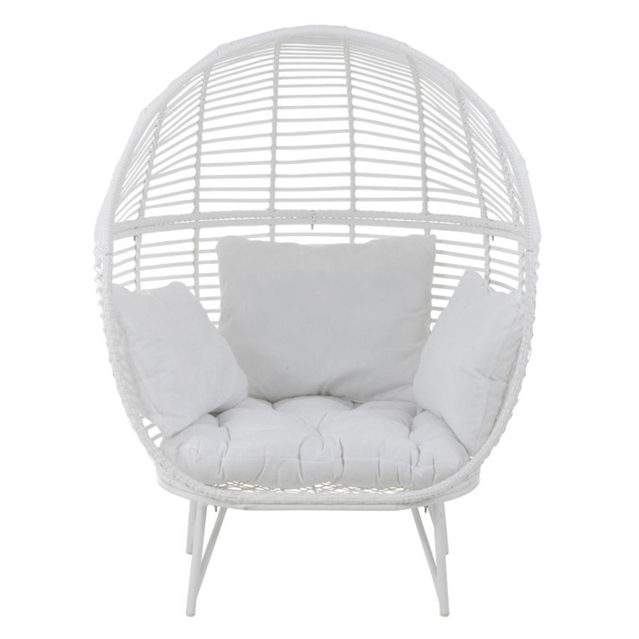 Voir la diapositive 2 : J-LINE Fauteuil design ovale  aciera  151cm blanc