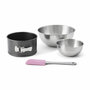Voir la diapositive 1 : ZENKER Set de 4 ustensiles de pâtisserie moule à gâteaux 2 bols et spatule Black metallic Black mettallic Zenker  Black mettallic