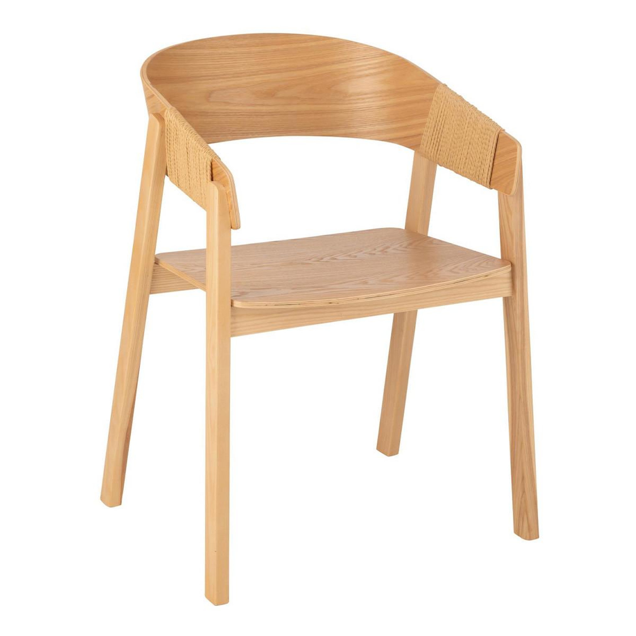 J-LINE Chaise en bois  naga  76cm naturel