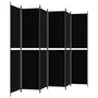 VIDAXL Cloison de separation 6 panneaux Noir 300x220 cm Tissu