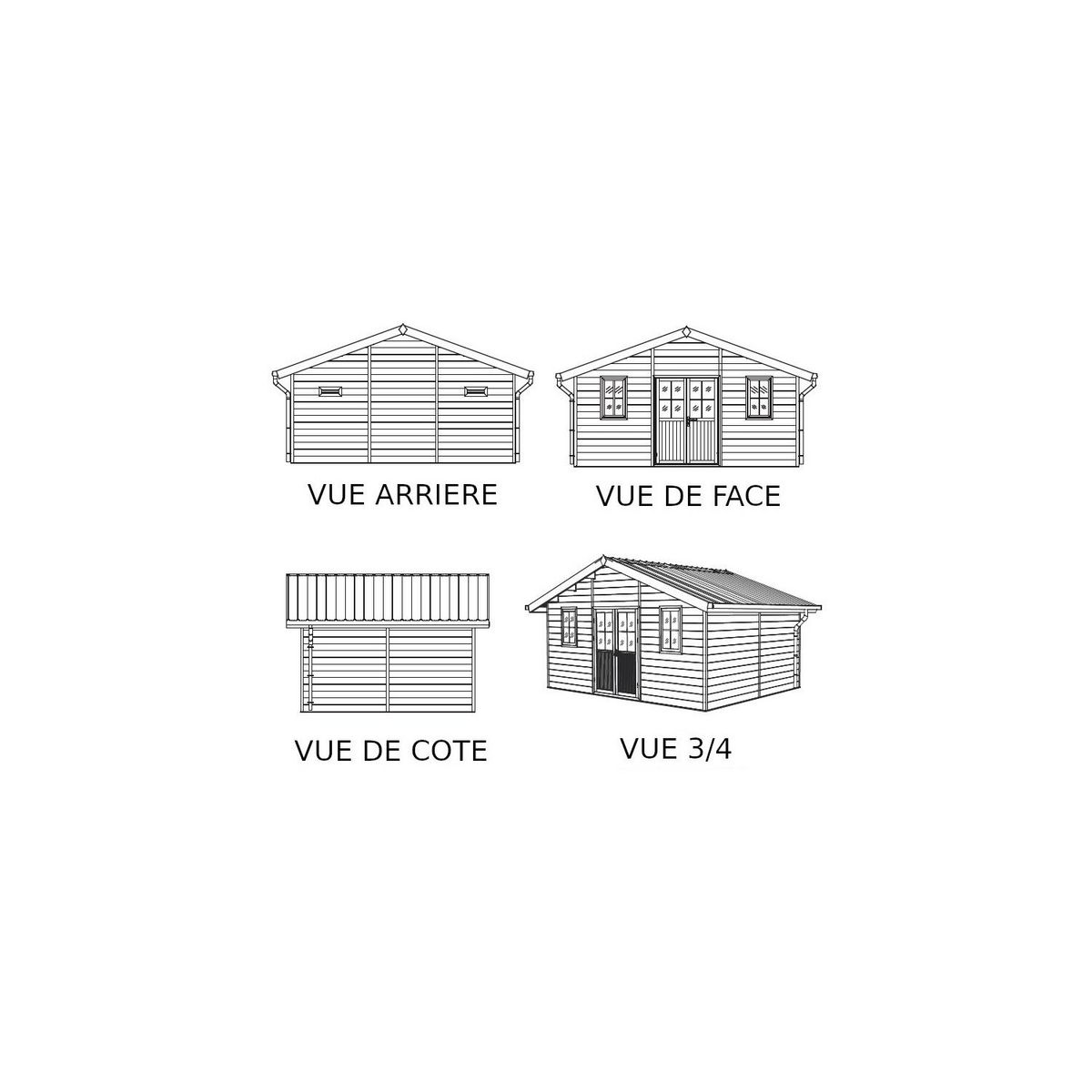 Woodlife garden Abri de jardin composite premium 28mm- 19,22m²- anthracite 