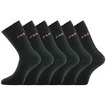 FILA Lot de 6 paires de chaussettes de ville homme F9630 Noir. Coloris disponibles : Noir