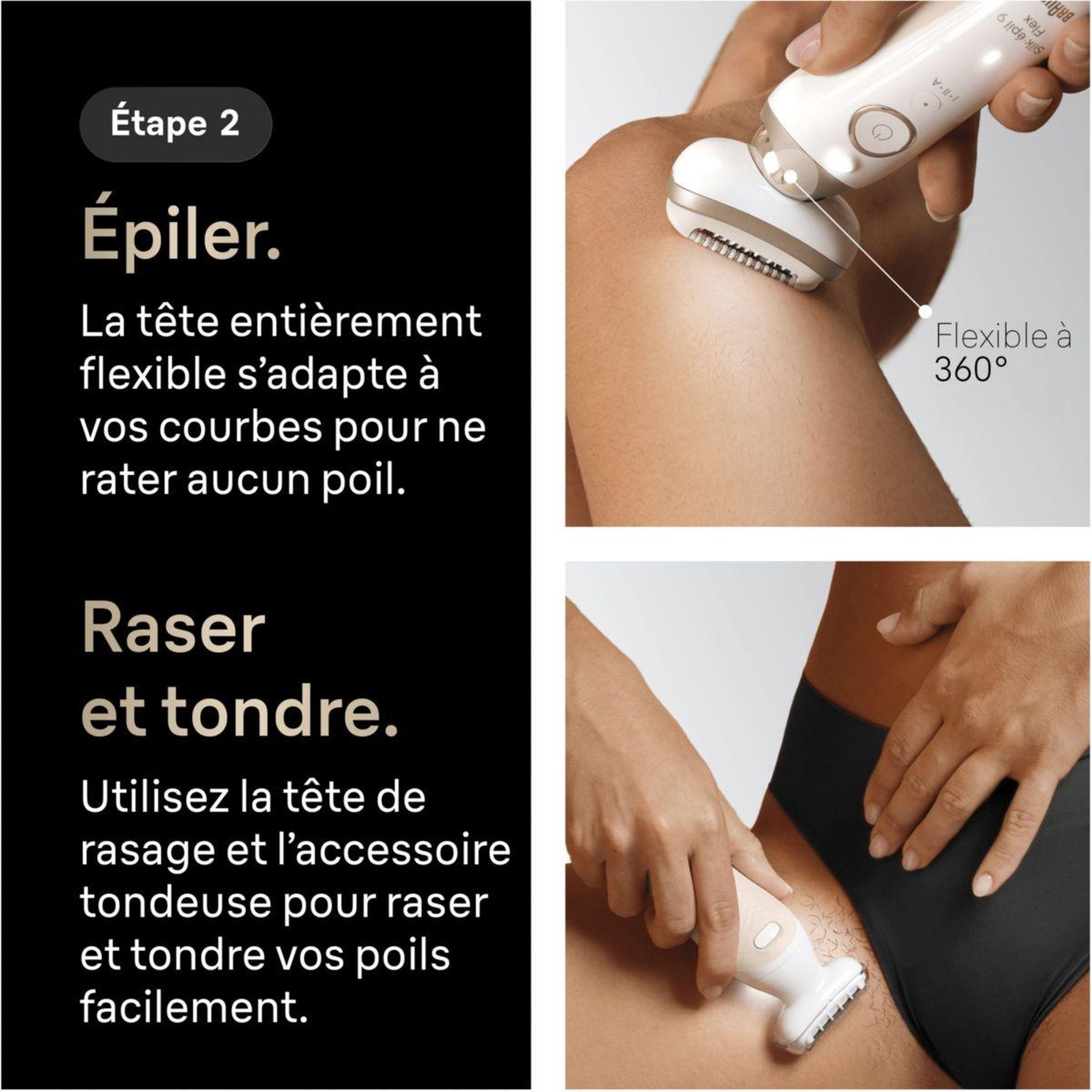 Voir la diapositive 4 : BRAUN Epilateur électrique Silk-épil SES 9-481 3D Flex Skin Spa