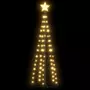 VIDAXL Arbre de Noël cone 70 LED blanc chaud decoration 50x120 cm