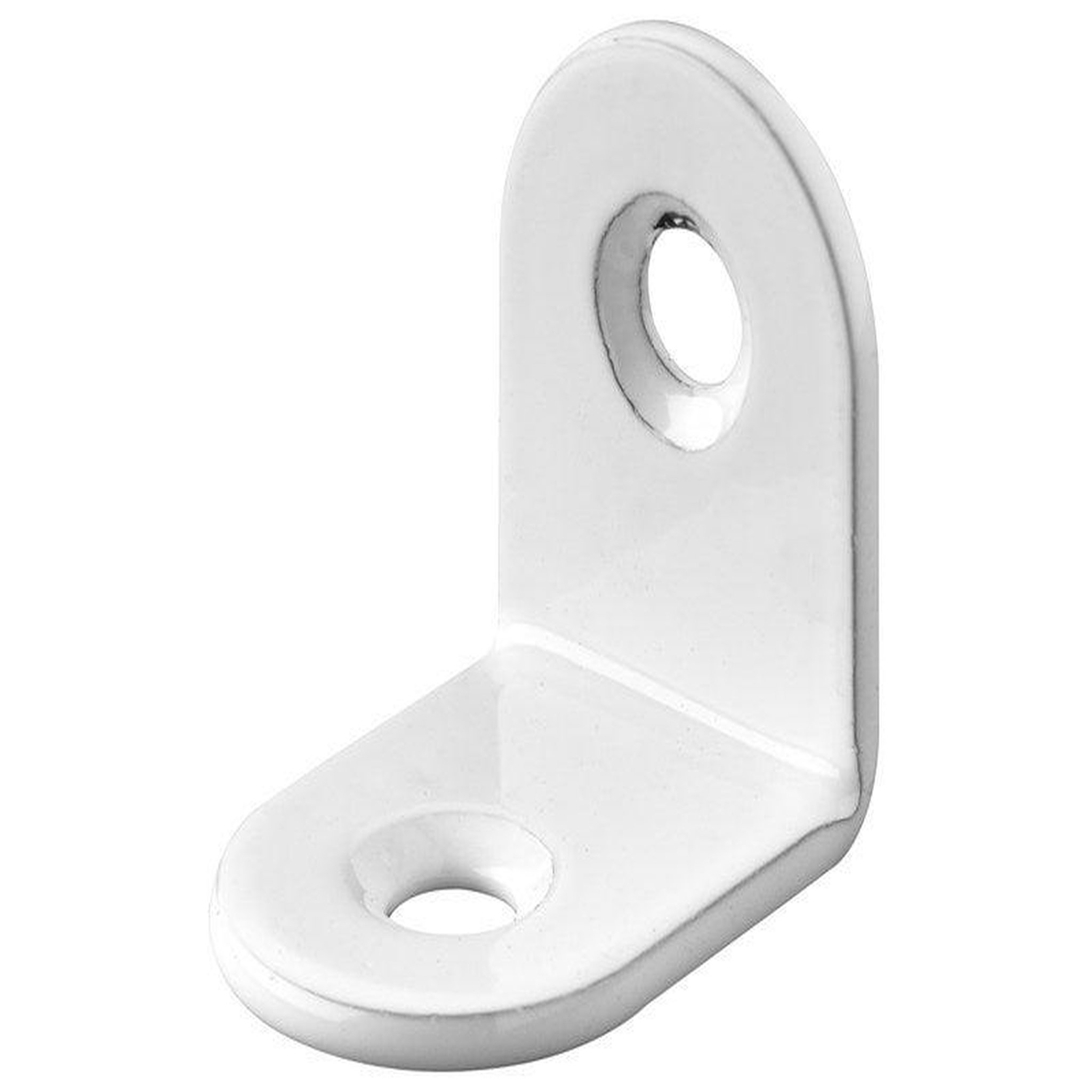CENTRALE BRICO Lot de 10 équerres de chaise acier blanc HETTICH, L.20 mm x l.15 mm x H.2 cm