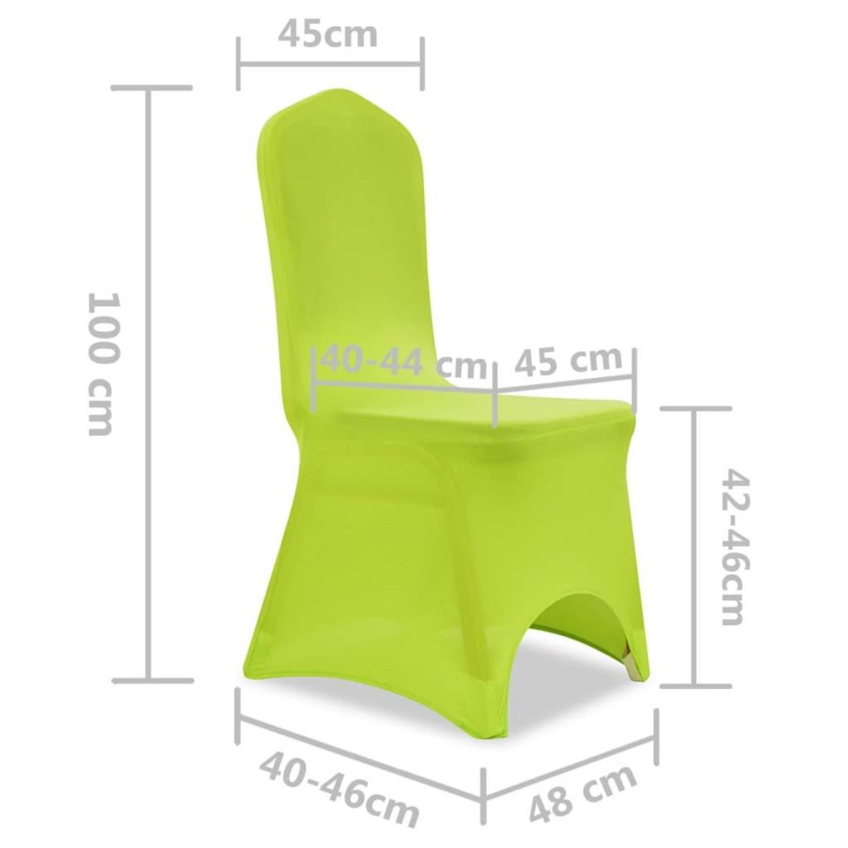 VIDAXL Housse de chaise extensible 4 pcs vert