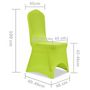 Voir la diapositive 6 : VIDAXL Housse de chaise extensible 4 pcs vert