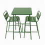 Voir la diapositive 1 : CONCEPT USINE Ensemble table de bar et 2 chaises hautes d'extérieur vert BERGAME
