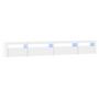 Voir la diapositive 2 : VIDAXL Meuble TV avec lumieres LED Blanc brillant 270x35x40 cm
