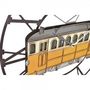 Voir la diapositive 3 : AAAAA Horloge Murale DKD Home Decor 49,5 x 3,5 x 48 cm Métal Vert Jaune Vintage Train (2 Unités)