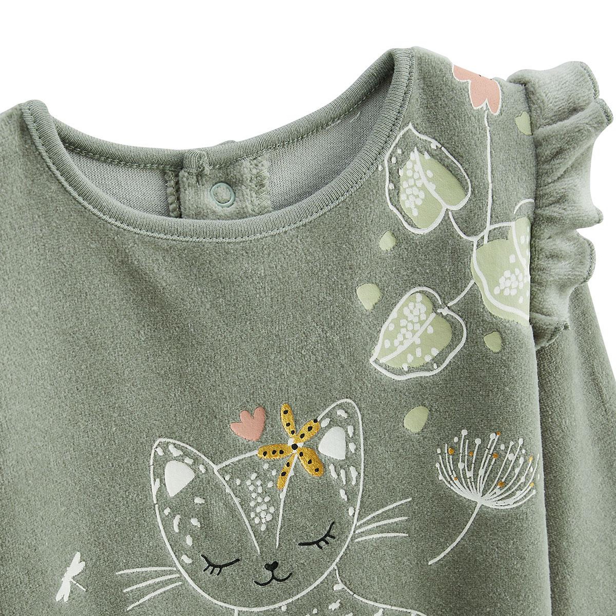 Voir la diapositive 3 : Petit Béguin Pyjama enfant 2 pièces en velours Lily