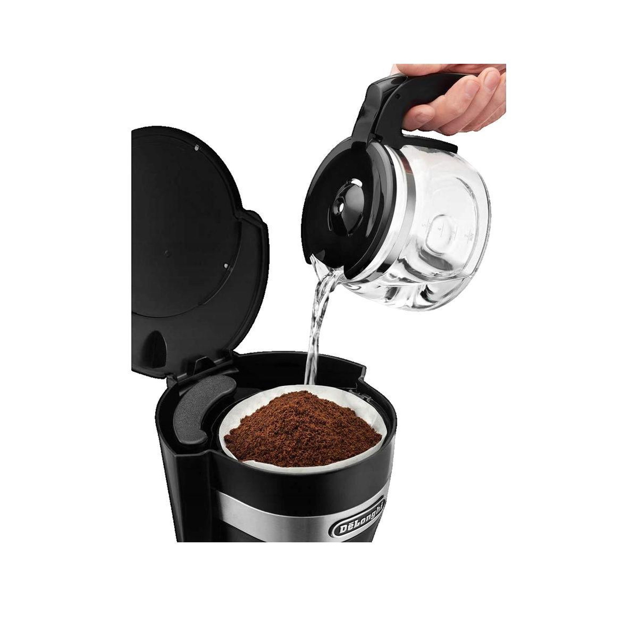 Voir la diapositive 3 : DELONGHI Cafetière filtre De'Longhi ICM 14011 capacité 0,65 L noire