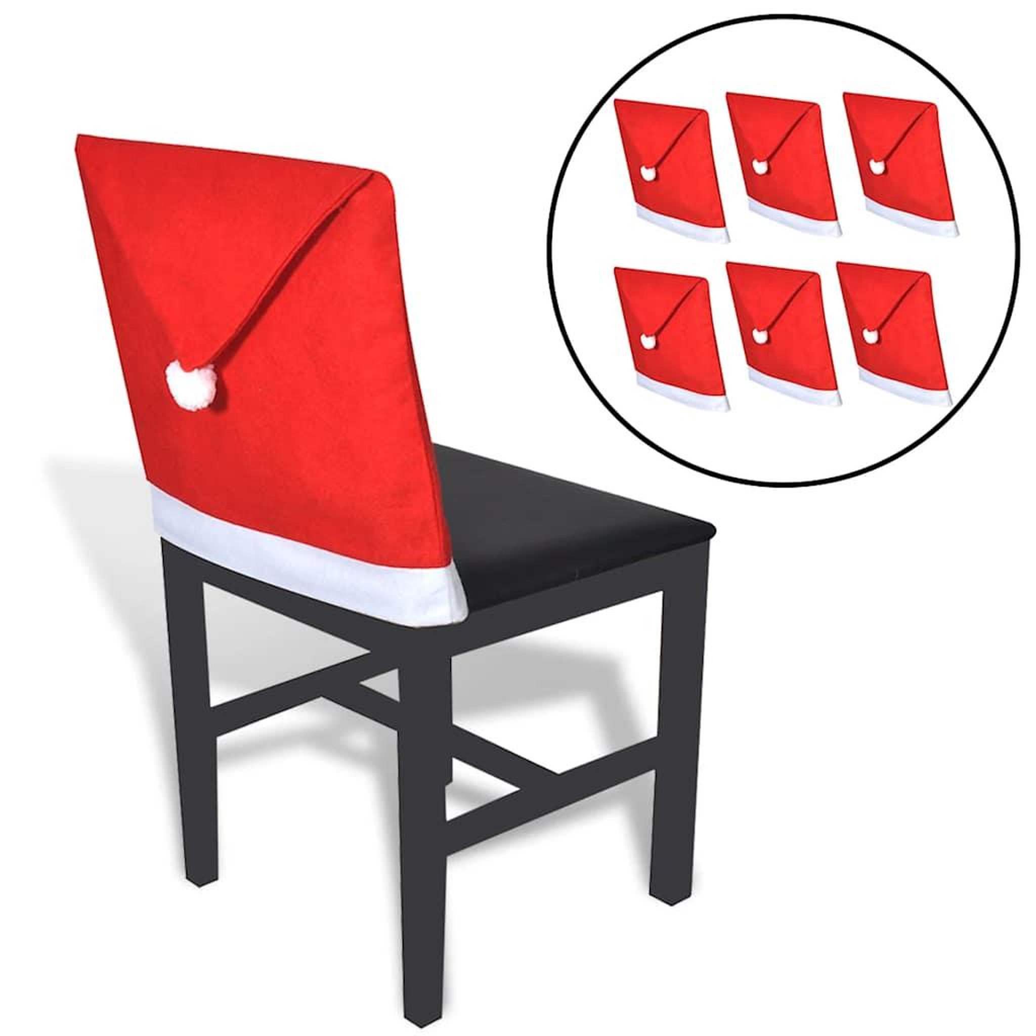 VIDAXL Housses de dossier de chaise 6 pcs Bonnet de Pere Noël