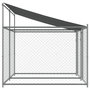 Voir la diapositive 5 : VIDAXL Cage pour chien avec toit et portes gris 4x2x2m acier galvanise