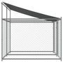 Voir la diapositive 5 : VIDAXL Cage pour chien avec toit et portes gris 4x2x2m acier galvanise