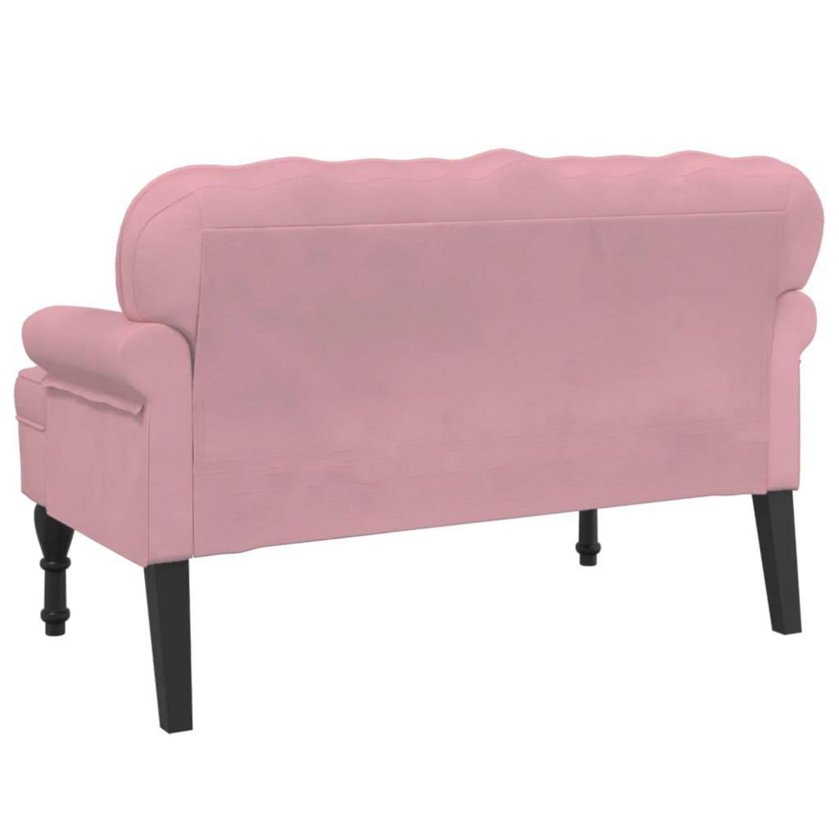 VIDAXL Banc avec dossier rose 119,5x64,5x75 cm velours
