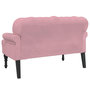 Voir la diapositive 5 : VIDAXL Banc avec dossier rose 119,5x64,5x75 cm velours