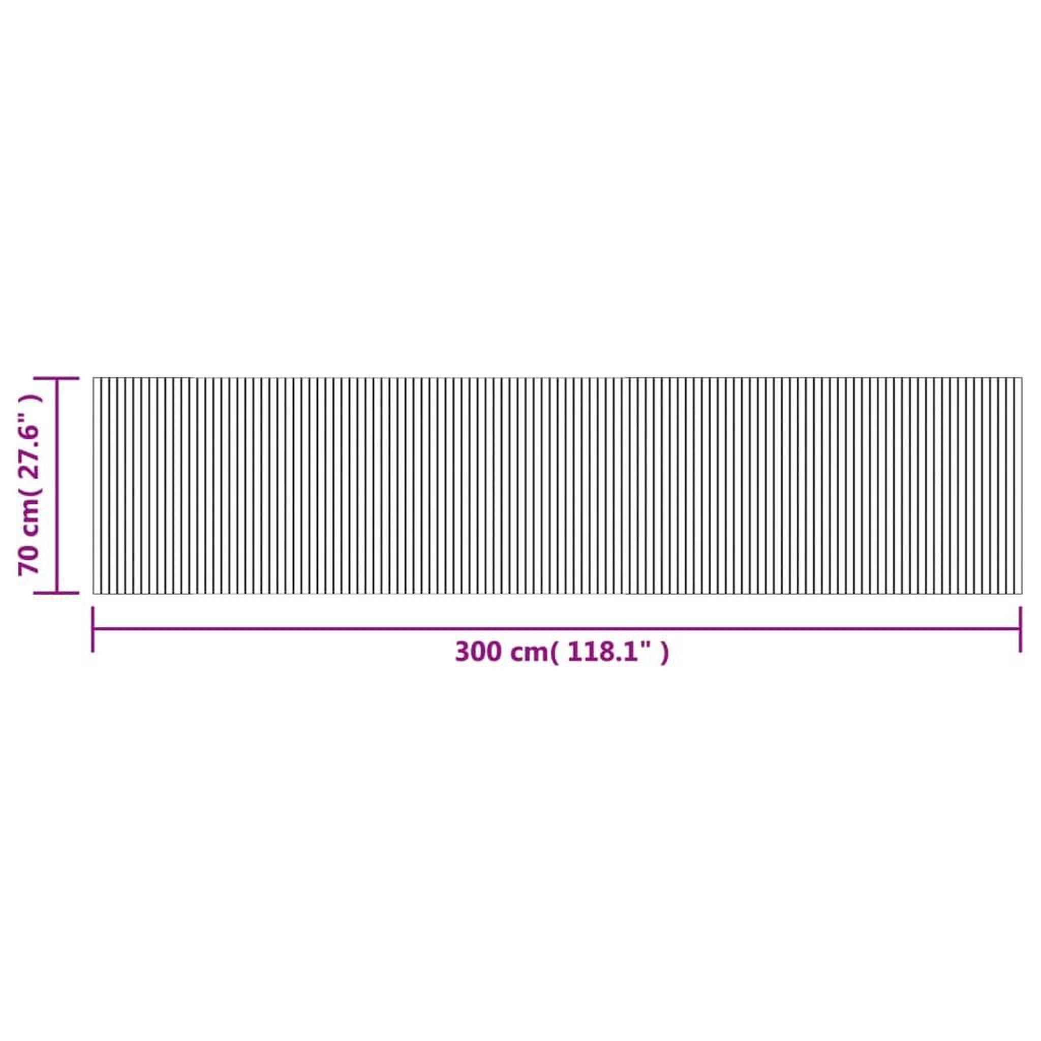 Voir la diapositive 6 : VIDAXL Tapis rectangulaire gris 70x300 cm bambou