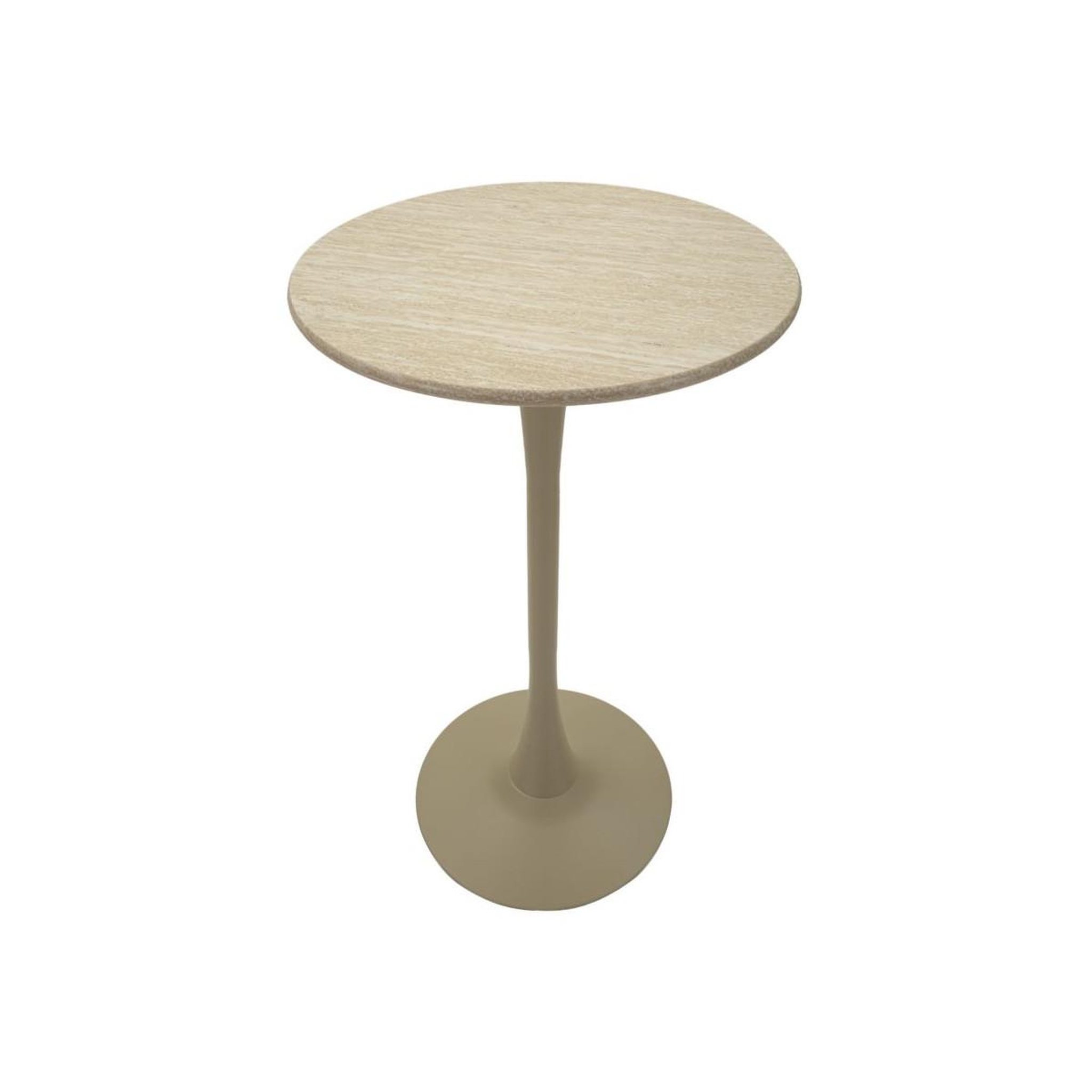 Voir la diapositive 2 : Paris Prix Table de bar ronde  alaska  106cm crème
