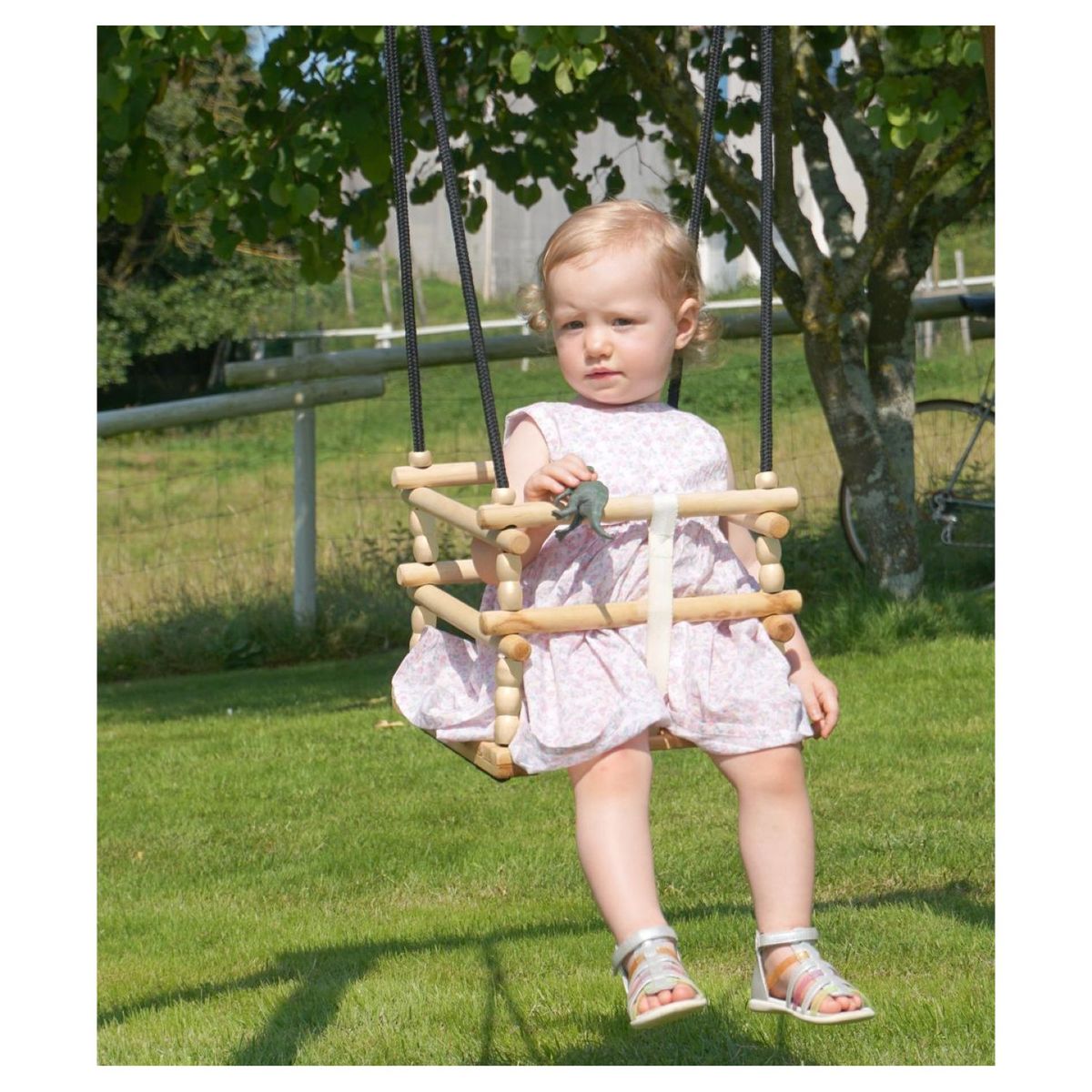 Soulet Portique balançoire avec toboggan - Bois - H2,24 m - FLEUR 