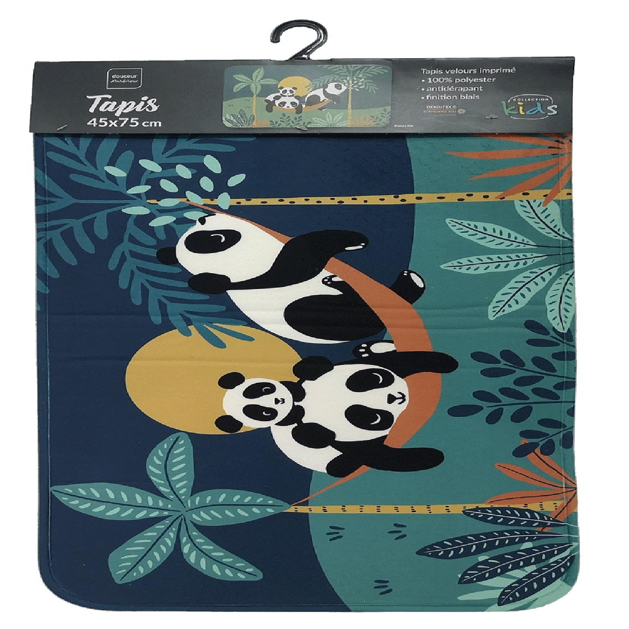 Voir la diapositive 2 : Eden Tapis enfant 45 x 75 cm velours panda