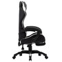 Voir la diapositive 3 : VIDAXL Fauteuil de jeux video et repose-pied Blanc et noir Similicuir