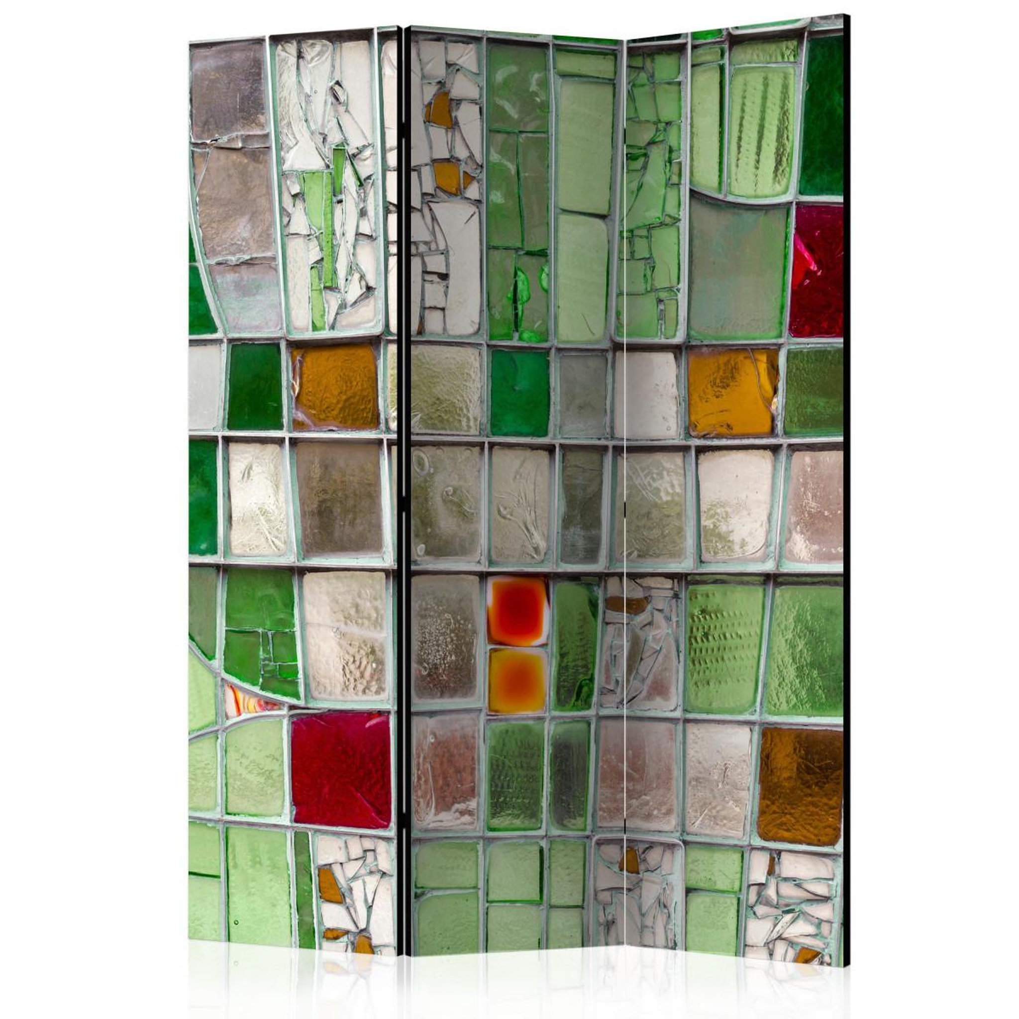 Paris Prix Paravent 3 volets  emerald stained glass  135x172cm