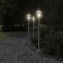 Voir la diapositive 3 : VIDAXL Lampadaires d'exterieur 3 pcs argente 120 cm acier inoxydable