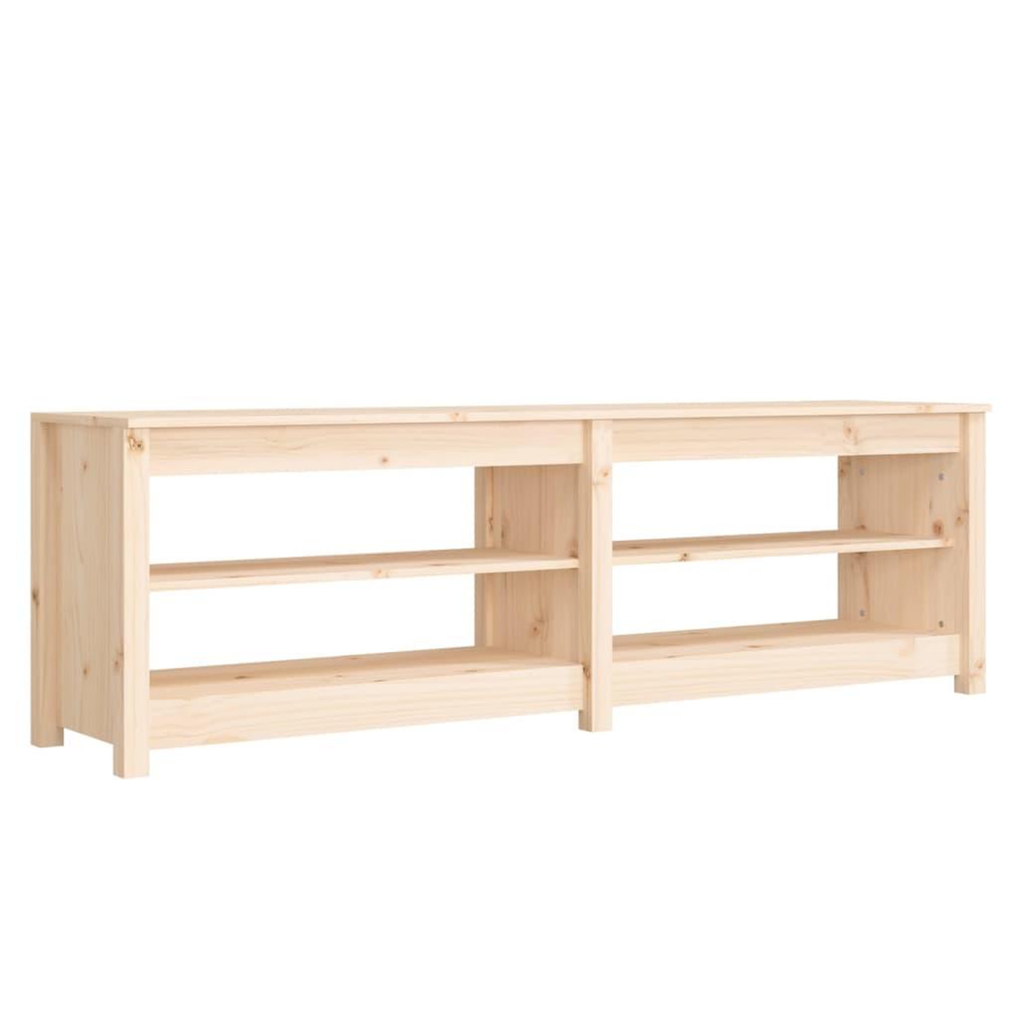 Voir la diapositive 2 : VIDAXL Banc a chaussures 160x36,5x50 cm Bois de pin massif
