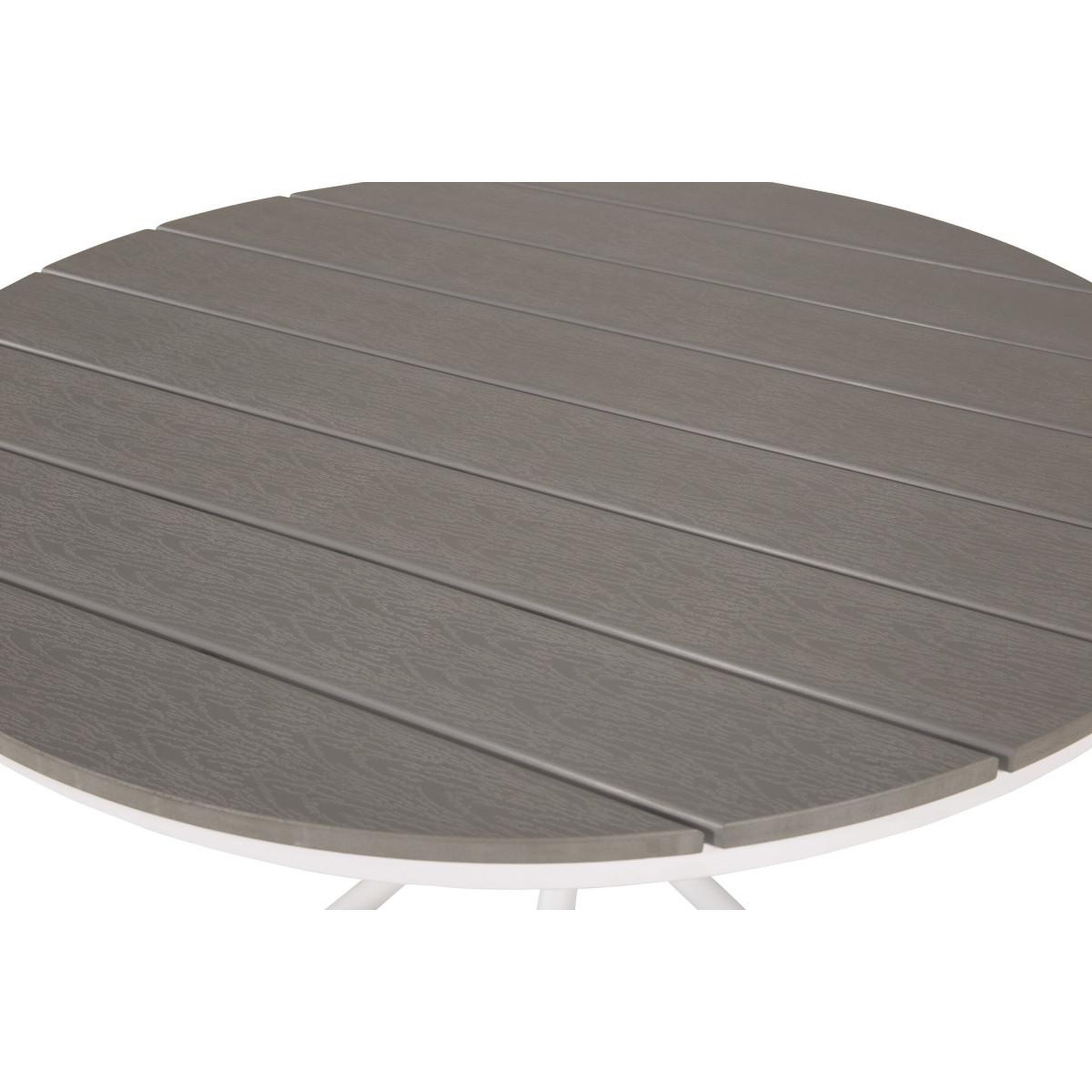 Voir la diapositive 2 : Paris Prix Table de Jardin Ronde  Parma  90cm Gris