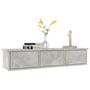 Voir la diapositive 3 : VIDAXL Etagere murale avec tiroirs Gris beton bois d'ingenierie