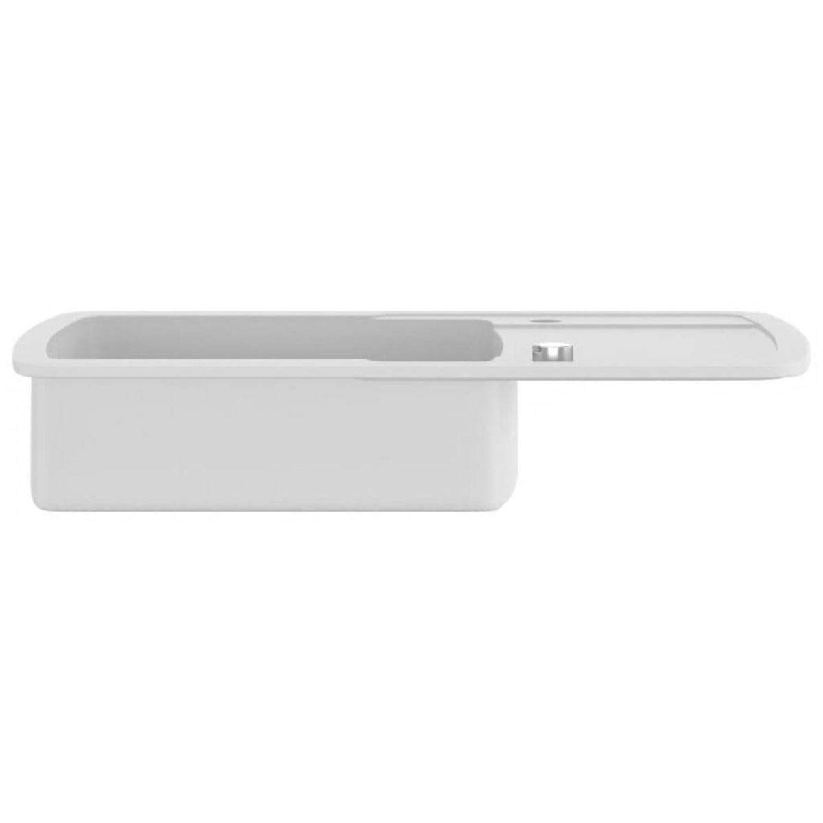 VIDAXL Evier de cuisine Granit Seul lavabo Blanc