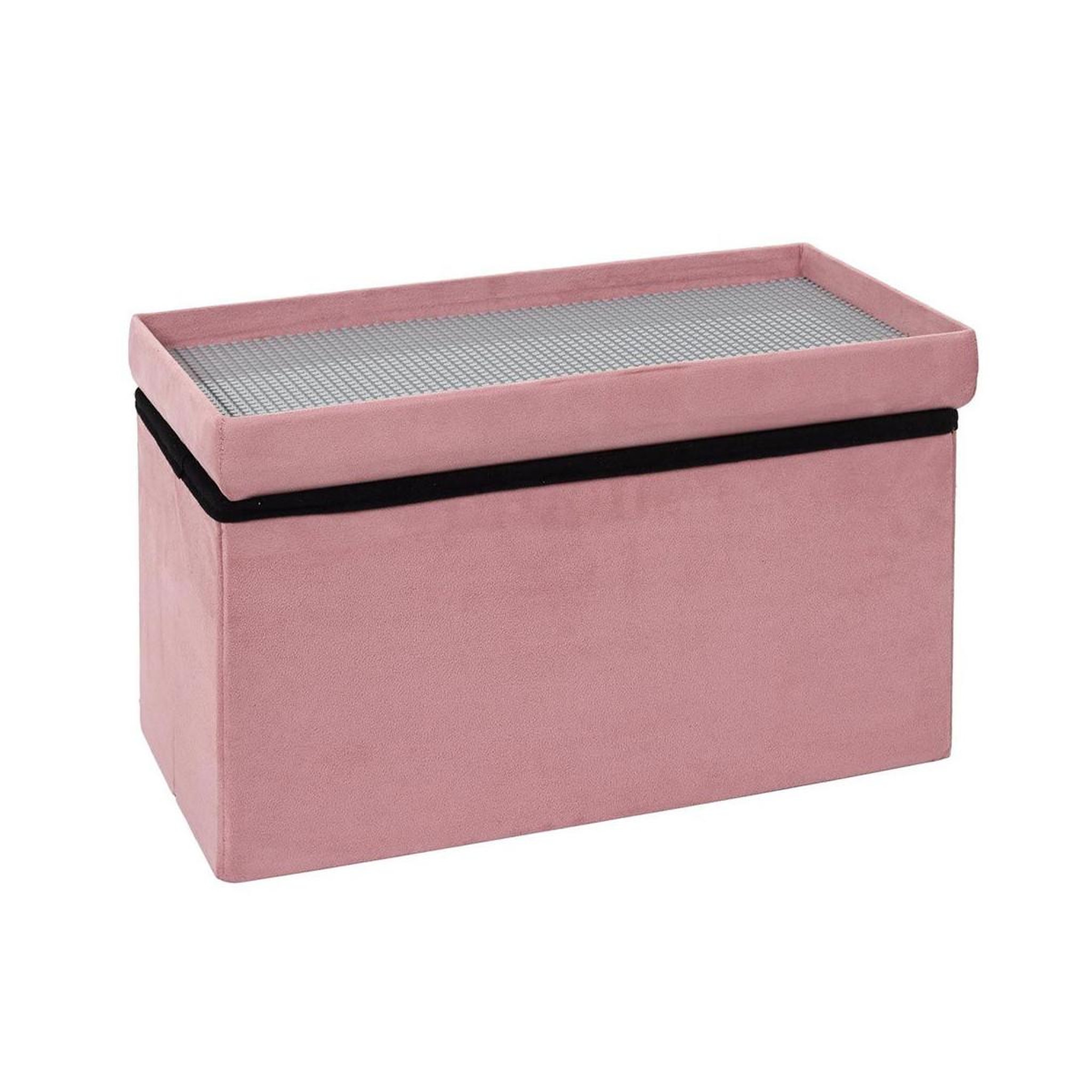 Voir la diapositive 3 : HOME DECO KIDS Banc & coffre pliable enfant  brique  52cm rose