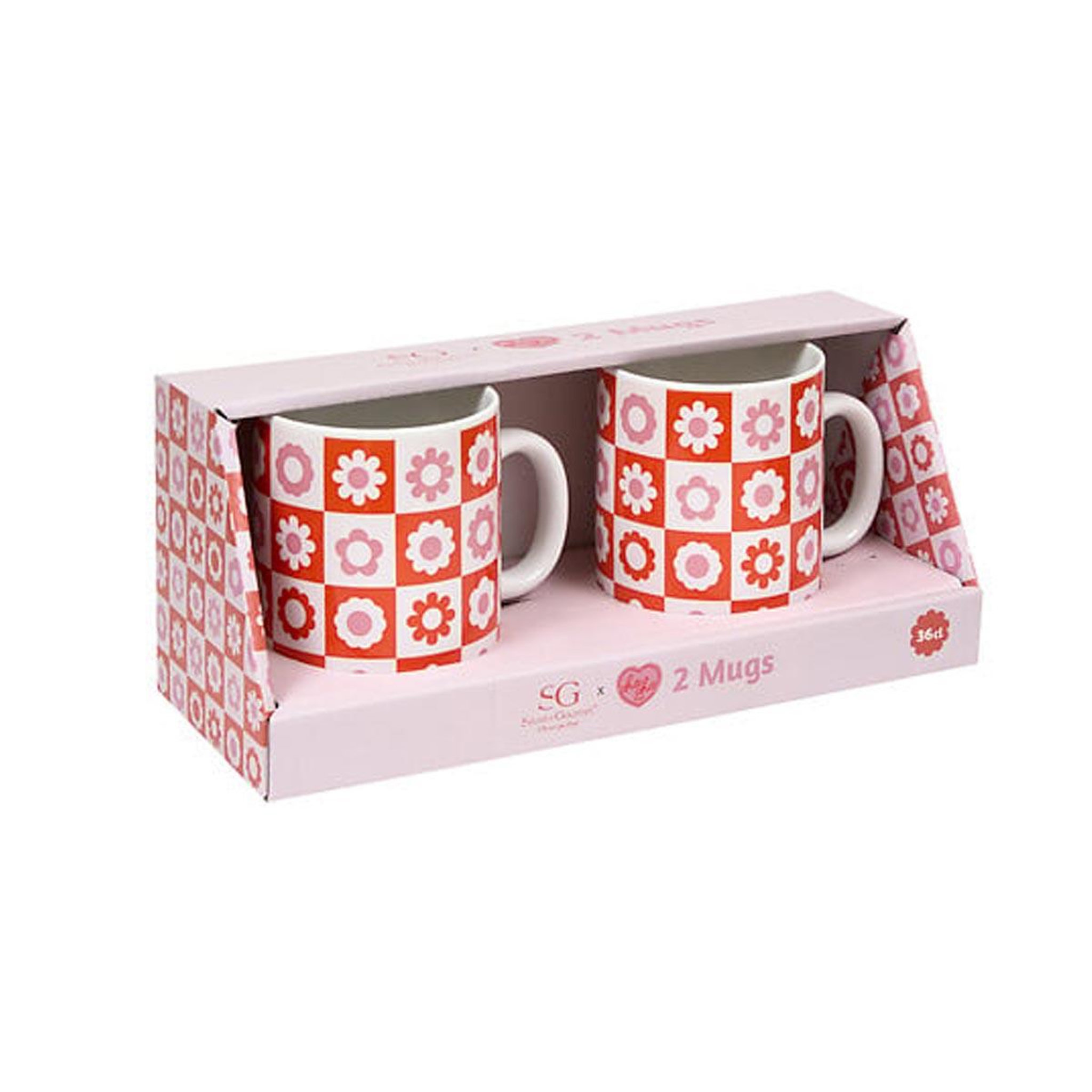 Voir la diapositive 3 : SECRET DE GOURMET Coffret 2 mugs en porcelaine  chachapop  36cl rose
