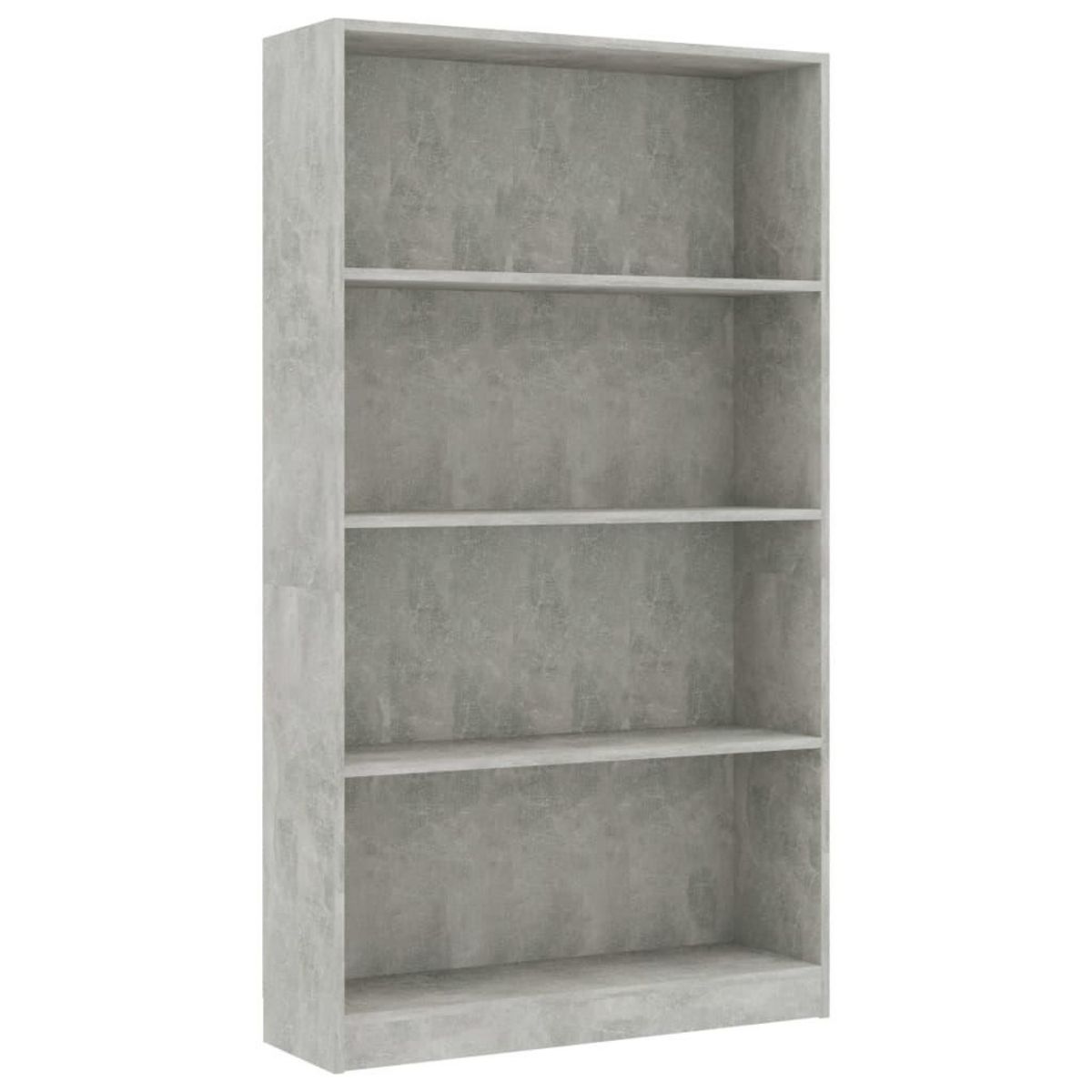 VIDAXL Bibliotheque a 4 niveaux Gris beton 80x24x142cm Bois ingenierie