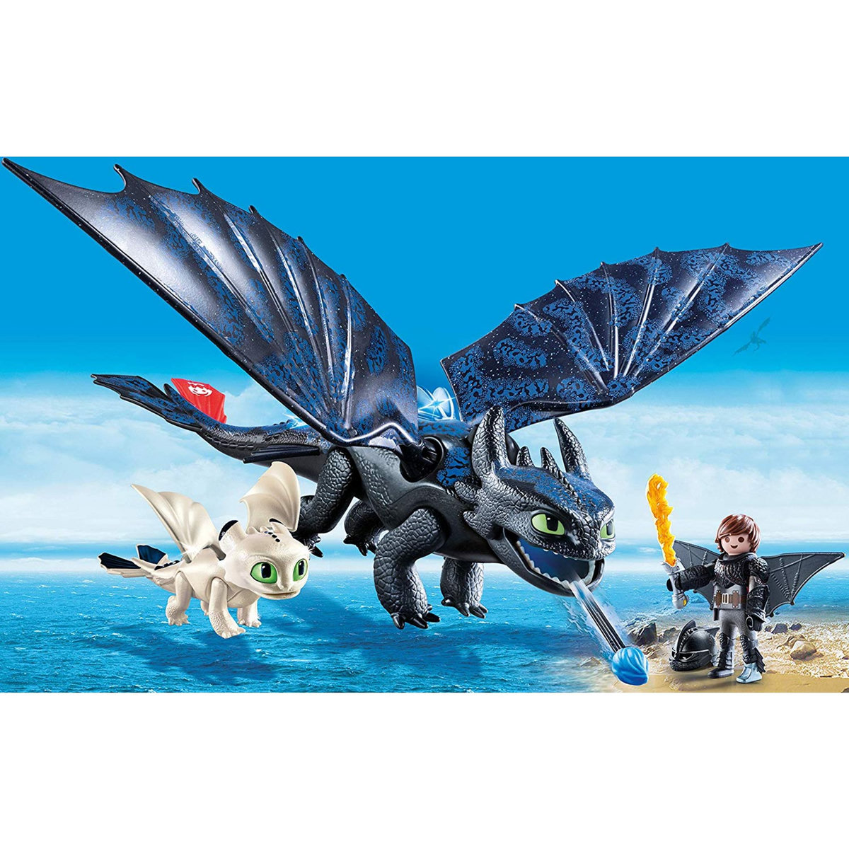PLAYMOBIL 70037 - Dragons - Krokmou et Harold avec bébé dragon